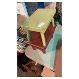 2 vintage wooden foot stools
