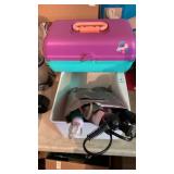 Lot of curling irons and organizer