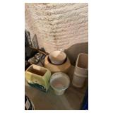 Painted pottery planters lot