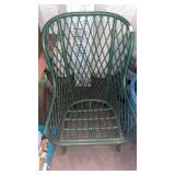 Large Wooden wicker chair