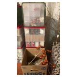 Large lot of Christmas decorations in organizers