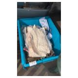 Tub of craft supplies