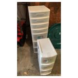 2 organizer bins with contents