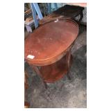 Vintage wooden oval table