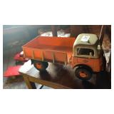 Gama spring powered vintage toy dump truck