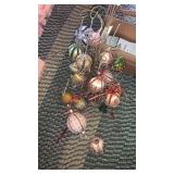 Vintage Christmas ornaments and hanger