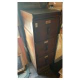 Wooden vintage file cabinet