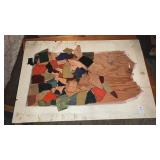 Wooden Pennsylvania county map puzzle 36 inches x