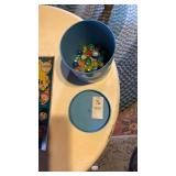Container of marbles
