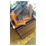 Leaded stained glass B bookends