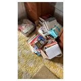 Boxes and bags of books