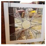 Sunburst leaded glass panel