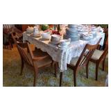 MCM dining room table 58 x 41 w/ 2 leaves and 8