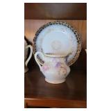 M Redon France plate, PK Silesia small pitcher