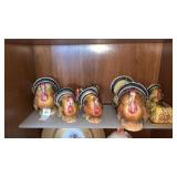 Shelf lot of Napcoware turkeys