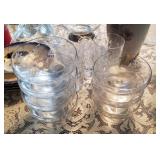 Lot of 7 wheel cut crystal, sherbet bowls, 4