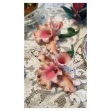 Pair of Dea Capodimonte made in Italy floral