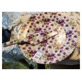 Formalities Pansy Chintz cake plate and server
