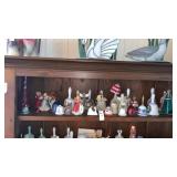 Shelf lot of bells and angels