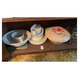 Shelf lot of dishes, bowls and glasses
