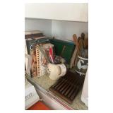 Kitchen items cook books , knives , utensils etc