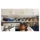 Shelf lot of tea pots
