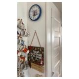 Wall hangings and clock
