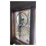 Leaded glass parrot