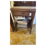 Night stand and magazines
