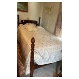 Mahogany single poster bed