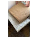 Vintage table and burlap pad