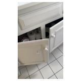 Contents underneath bathroom sink