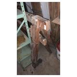 Wooden saw horses