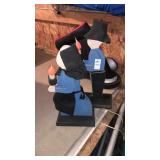 Lighted pilgrim statue