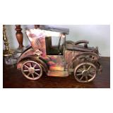 Tramp Art music box old car