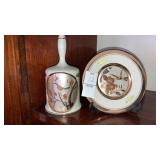 24kt gold Art of Chokin bell & mini plate