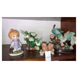 Figurines lot hummingbirds asst