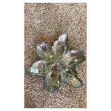 Metallic Glass orchid dish 15" diam