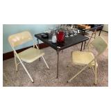 Card table & 2 chairs - contents separate