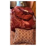 Full comforter shams skirt decorator pillow