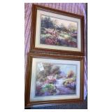 Pair English garden  prints 16" x 13"