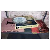 Shelf lot - glass kromex serving trays