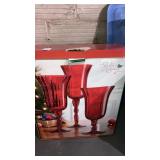 Ruby glass home decor