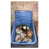 Tub lot Christmas decors floral
