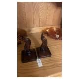 Purple glass candle sticks