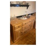 Wooden buffet and hutch no contents