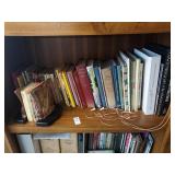 Shelf lot of books &book ends