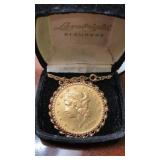 1899 $20 gold piece on chain