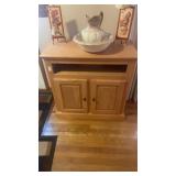 Wooden entertainment stand
