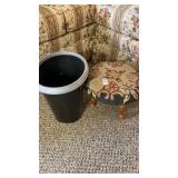 Footstool and trash can